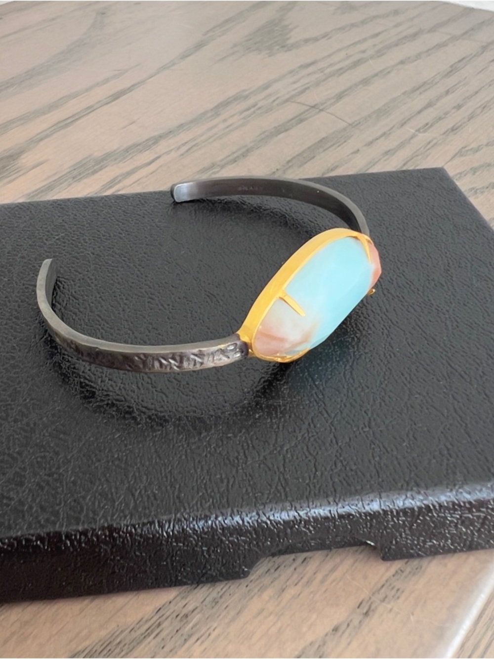 Free People Robindira Unsworth Amazonite Cuff Bracelet - Picture 6 of 8